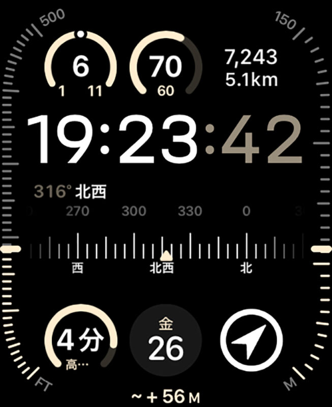Apple Watchの標高表示に時折現れる謎のマーク