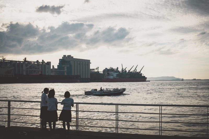 博多港の夕日に今年も会えた